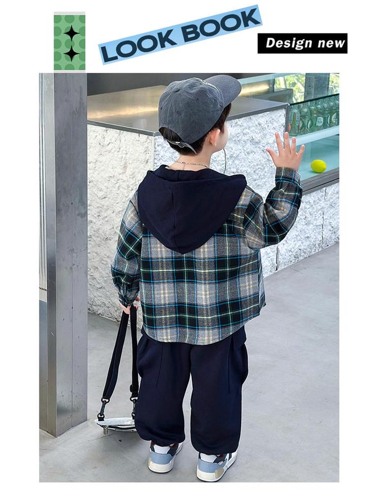 Boys' 2025 Stylish Autumn Three-Piece Set: Cool Shirt, Fashionable Clothes for Spring and Autumn
