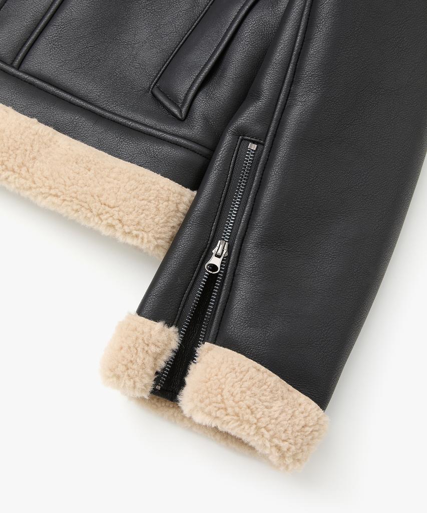 Cofwi Contour Warm Shearling Jacket Black