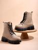 Shoetopia Womens  Chunky Heel Short Booties with Non-Slip Sole, Comfortable Trendy Ankle Boots | Soft Cushioned Sole | Casual, Party & Winter Wear