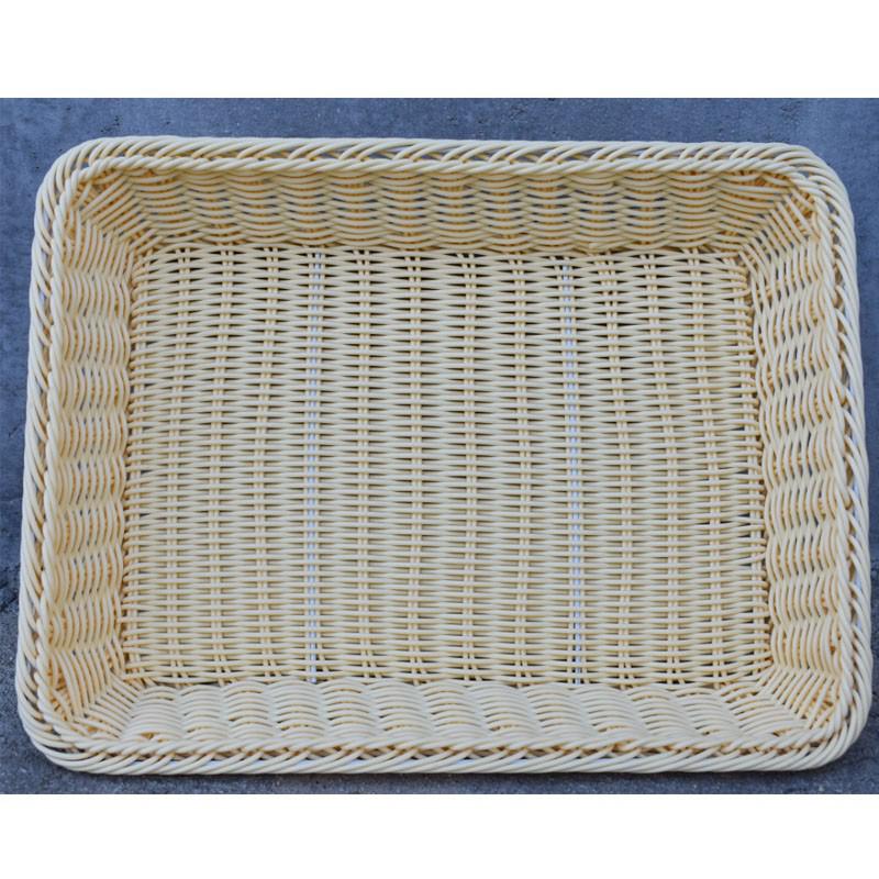 Hardened Brown Imitation Rattan Basket Set: 5-Piece Bread & Fruit Storage Baskets