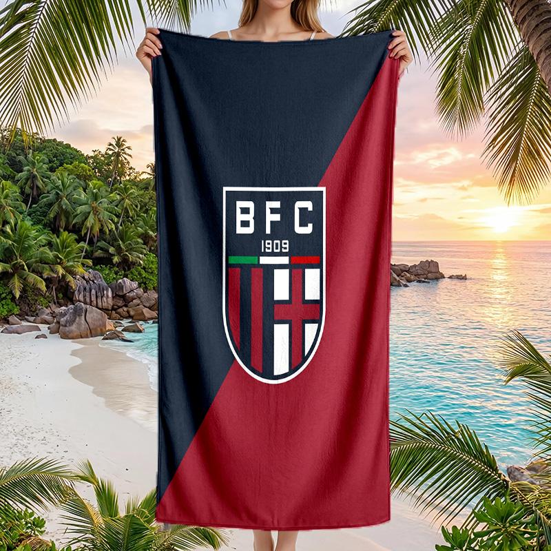 Bologna FC Druck Schnelltrocknendes Strandtuch Mikrofaser Saugfähig Tragbares Reise-Badetuch