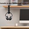Headphone Holder Headsets Stand Rotatable Adjustable Height Sturdy ABS Construction Space Saving Headphone Hanger