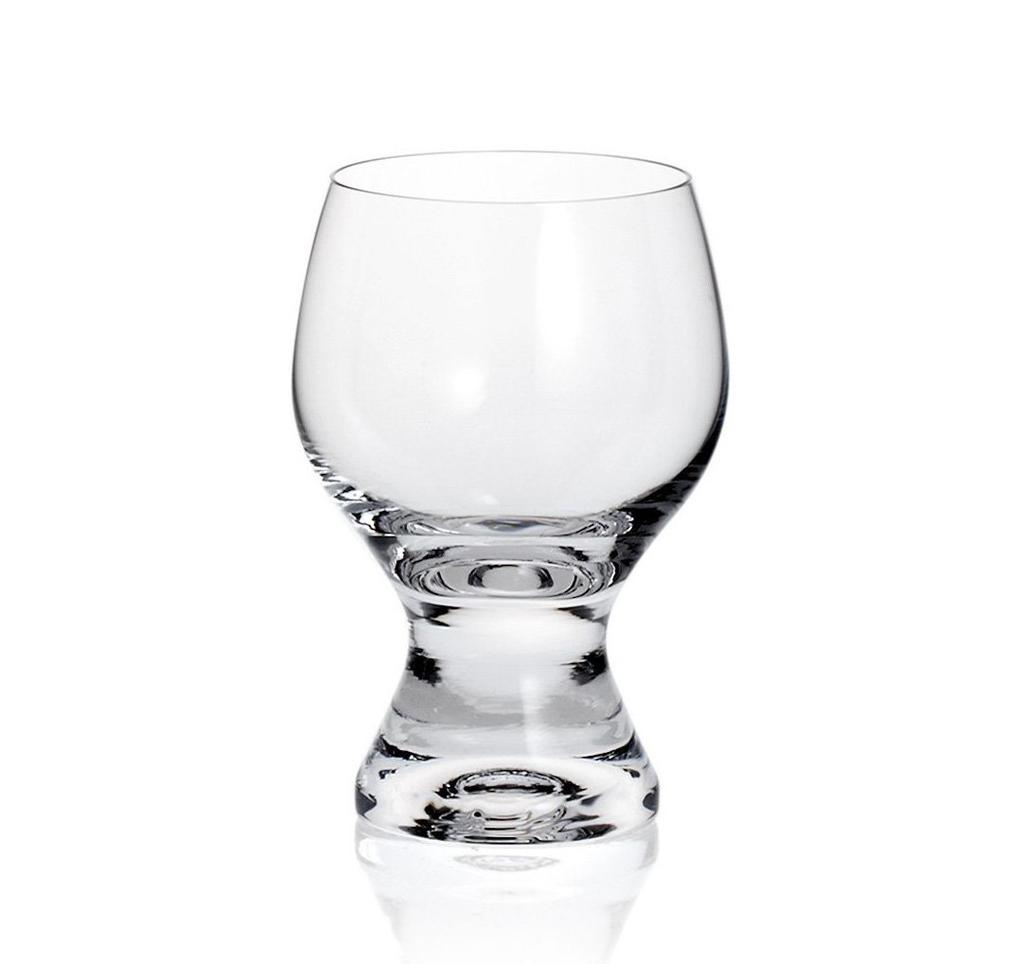 Böhmisches Glas Gina Glas Weingläser, 190ml, 6er Set, 40159-190-6, Spülmaschinenfest, Crystallex