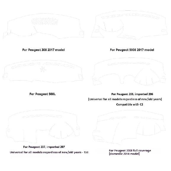 Für Peugeot 508L Leder Auto Armaturenbrett Sonnenschutzmatte Instrumentenbrett Rutschfeste Abdeckung Leder Zubehör Innenraumleisten