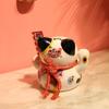 Keramik Maneki-neko Bonbondose - Kreative Wohnkultur für Wohnzimmer und Eingangsbereich