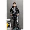 Winter Warme Glanzende Tweedelige Sets Dames Verdikte Donsparka's Jassen met Capuchon Pakken Joggingbroek Outfits