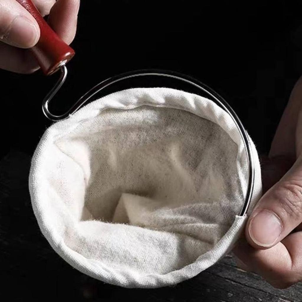 Wiederverwendbarer dicker Baumwoll-Kaffeefilterbeutel zum Zubereiten von Milchtee, Stoffsieb für losen Tee und Kaffee