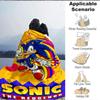 1pc Sonic Adventure Flannel Blanket, Soft Skin Friendly with Digital Printing, Various Sizes Available for Family, Friends, Birthday