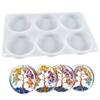 6-Cavity Thick Round Silicone Coaster Mold: DIY Resin Casting Cup Mats, Handmade Crafts & Table Decor