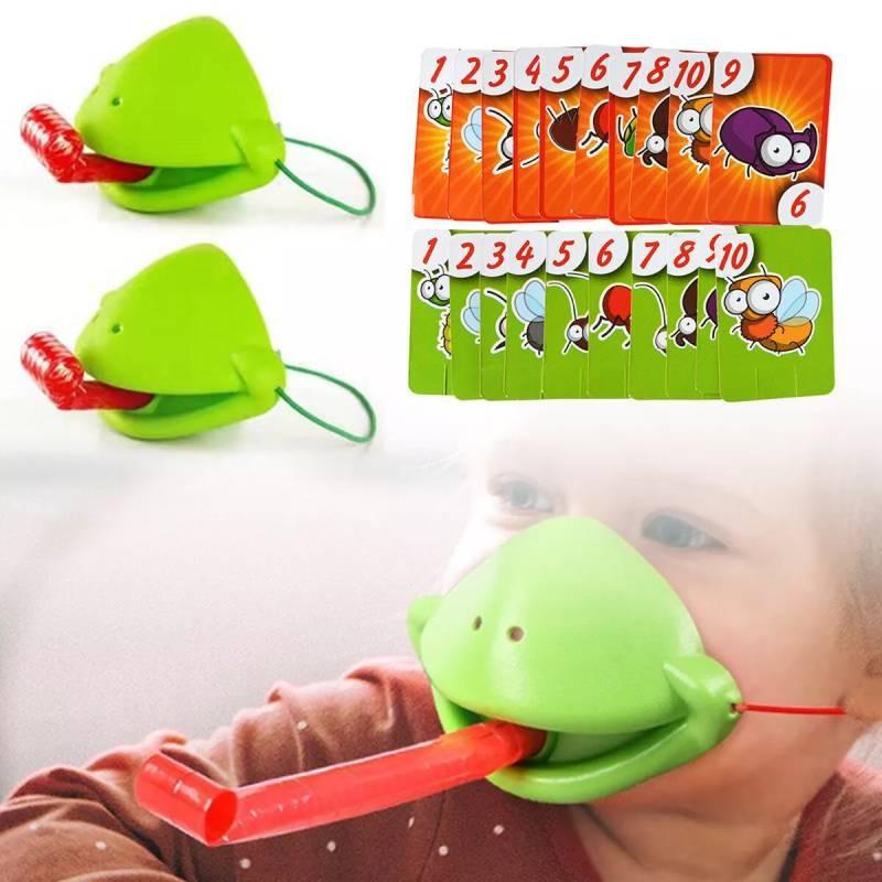Engaging Colorful Frog Tongue Toy For Kids Fun Interactive Tabletop Game Experience