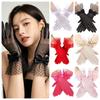 Lace Dinner Gloves Bow Wedding Dress Gloves Elegant Lace Gloves  Party