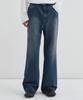DRAW FIT Liberty Wide Flare Denim Pants [Blue]