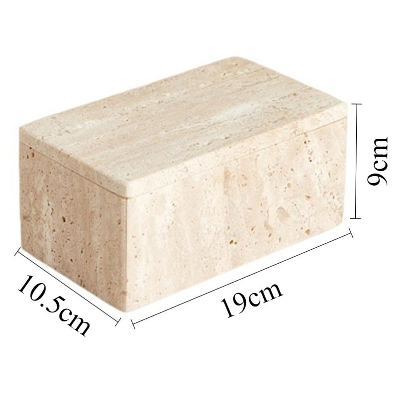 Marble Storage Box Rectangular Organizer Boxes Accessory Organizing Case Large Organization Cases with Lid Organizers Furniture светло-коричневого