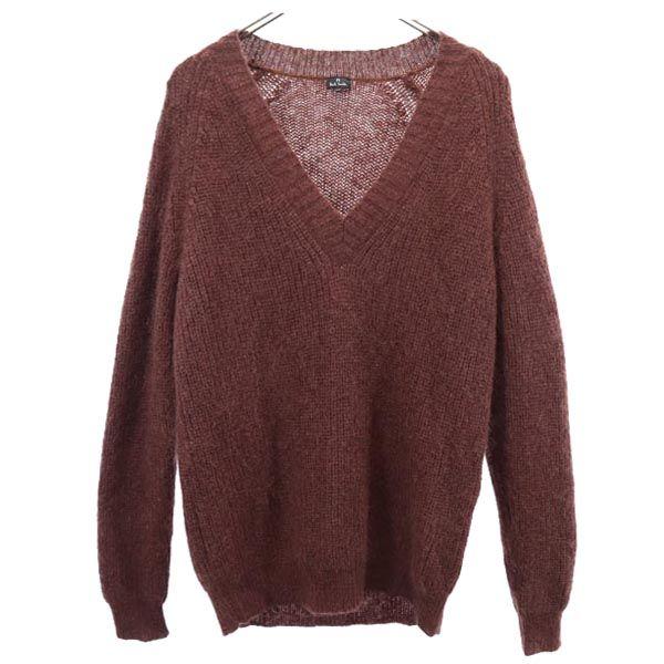 Paul Smith Mohair Mix Long sleeve V neck knit XL Brown Men's Used