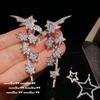 Liu Guang Gypsy Star Vine Star Gem Earrings, Rich And Charming, Retro Starry Zircon Ear Clips, Set