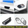 Carbon Fiber Look Front Head Fog Lights / Rear Door Handle Bowl Cover Trim For Ford Kuga / Escape 2017 2018  ABS Accessories