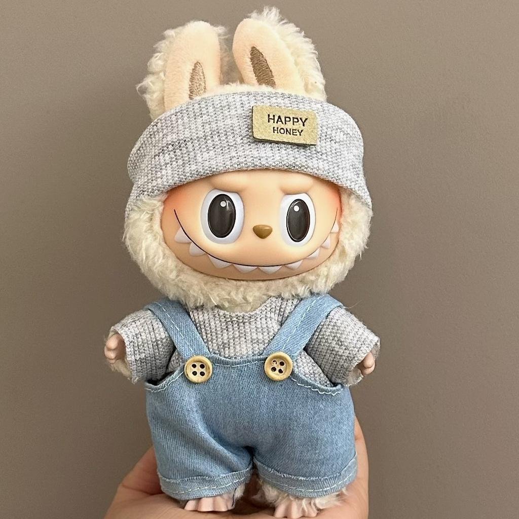 Doll Clothes For 15-17CM I II III Labubu Outfits Mini Plush Cotton Idol Doll Clothing Sitting Party Accessories Gifts