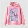 Kids Hooded Sweatshirt Huntrix Anime Hero Girls Rumi Mira Zoey Character Art Print Pullover Autumn Winter Casual Sport Wear for Children Daily Use
