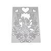 Rectangular Frame Newlywed Couple Metal Silvery Stencil Embossing Cutting Dies For Diy Scrapbooking Paper Album Cards Making