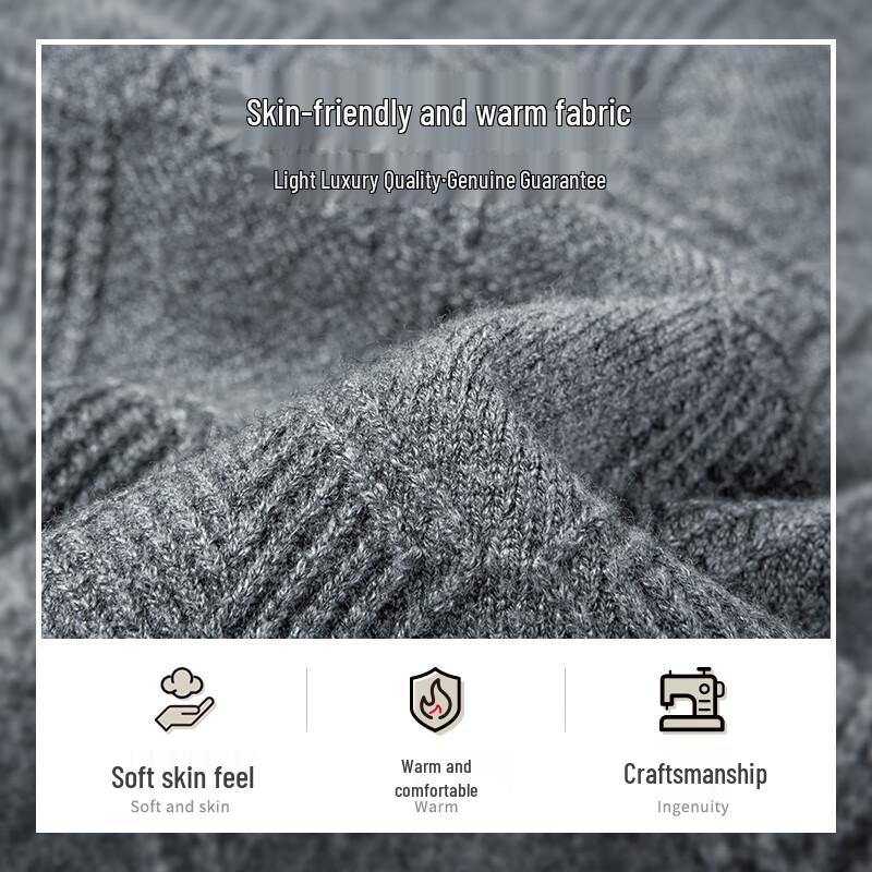 MONTAGUT Herren Strickpullover im Faux-Zweiteiler-Look mit Hemdkragen