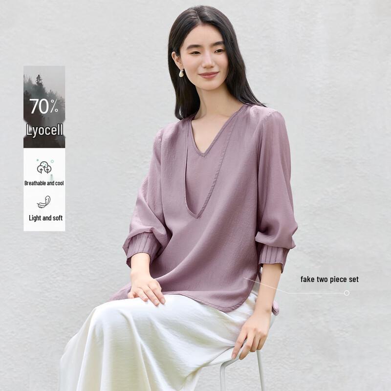 

IHIMI Women s Lyocell V-Neck Shirt XL