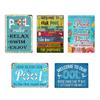 Metal Pool Sign Decorative Wall Plaque Vintage Style Rectangle Design Suitable for Indoor Outdoor Use Durable Material