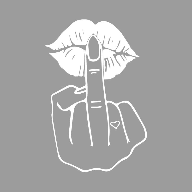 Give You a Kiss Like a Middle Finger Creative&funny Stickers for Cartoon Fans&lover,high Quality for Car Trucks Motorcycles