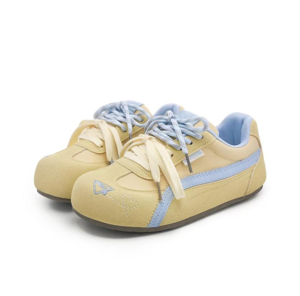 Lan Cabinet, Koreanische vielseitige Board-Schuhe Damen 2025 neue Frühling-Sommer Plateau weiße Schuhe lässige Forrest Gump Trainingsschuhe