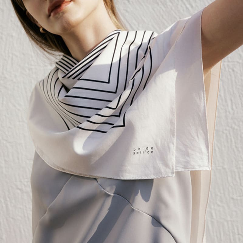 BB’DE SOLI’DE mild cotton scarf (2color)