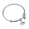 Zuyin 999.9 Smooth Round Stick Solid Ginkgo Leaf Youth Three Life Apricot Bracelet Valentine's Day Gift
