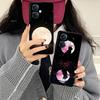 Luna Moon Cat Mobile Phone Case for OPPO Reno 14 13 12 11 10 9 8 7 6 5 F T Pro 5G Colorful Printing Cover Cover Pretty Luxury
