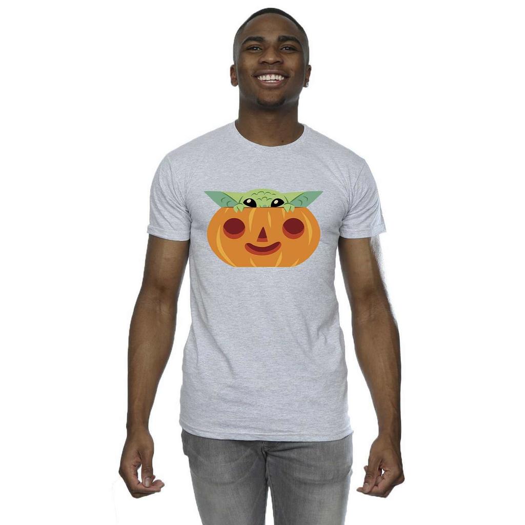 Star Wars: The Mandalorian Mens Grogu Pumpkin T-Shirt
