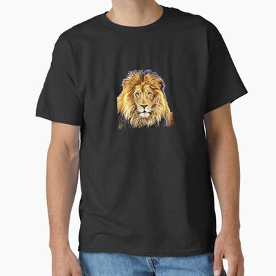 A Graphic Painting of a Lion Classic T-Shirt T-Shirt Made In US/AUS Size S-2XL Unisex T-Shirt