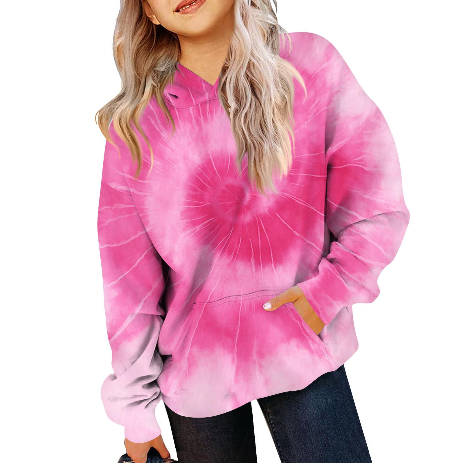 

Худи для девочек с принтом тай-дай - Пуловер с принтом 110