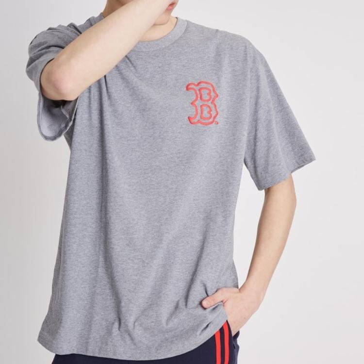 New MLB T Shirt Unisex Heather Gray 31TSSJ931-43M