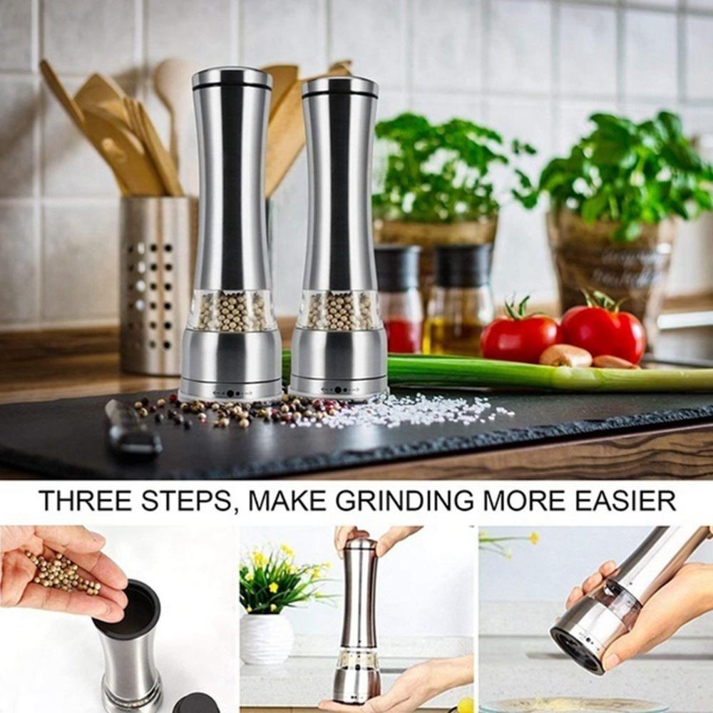 Refillable Stainless Steel Manual Spice Mill Kitchen Tools Grinder Mill Pepper Grinder
