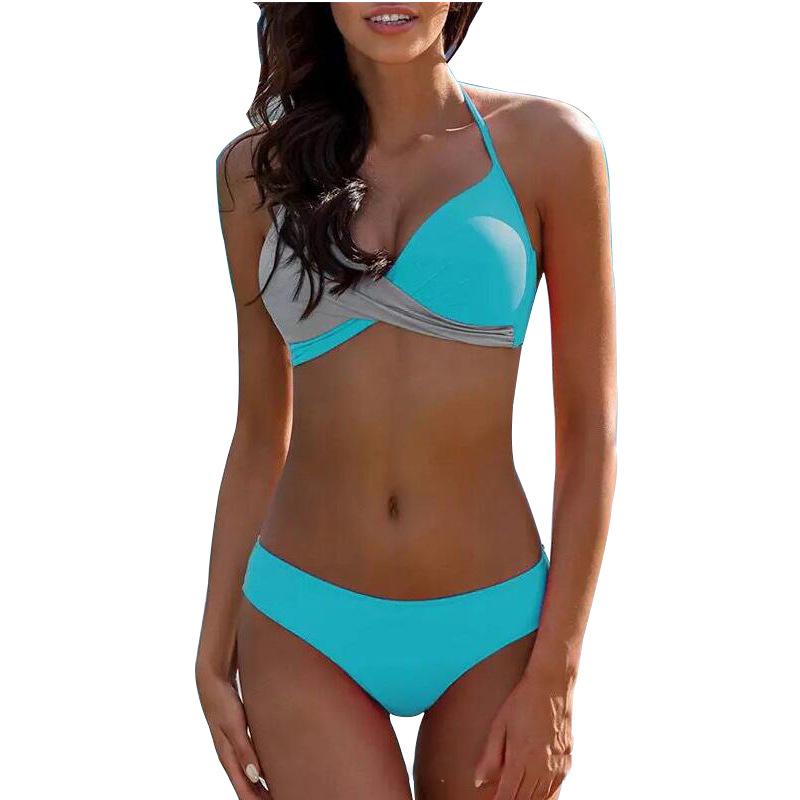 Bikini Push Up maudymosi kostiumėliai Moteriški maudymosi kostiumėliai Maudymosi kostiumėlis Didelio dydžio bikinių rinkinys