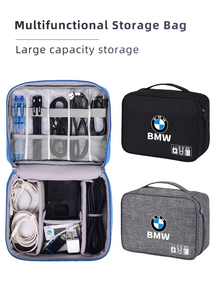 Car Sticker 2025 Hot Waterproof Storage Bag Portable Electronic Accessory Organizer For BMW X1 X2 X3 X4 X5 X6 X7 G30 G20 G11 F30