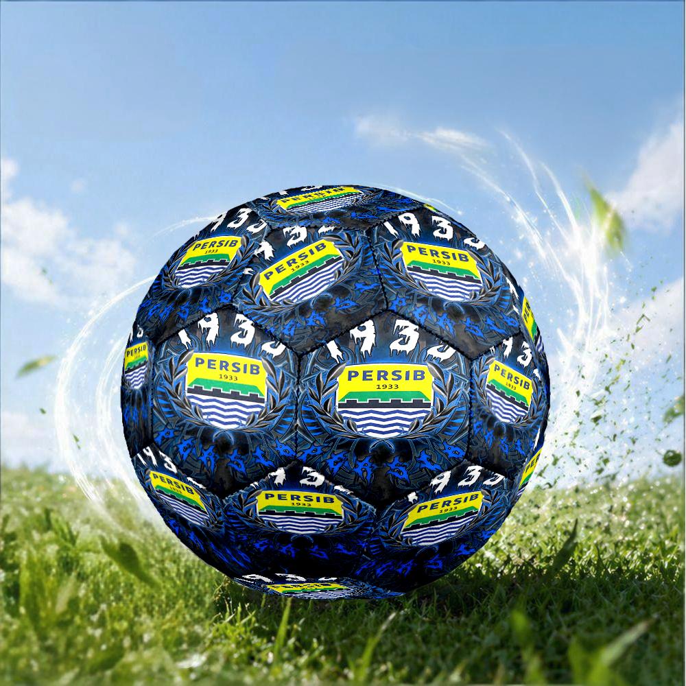 Persib Bandung Football Crest Size 5 Soccer Ball,Indoor/Outdoor Suitable for Training Matches Tournaments Practice Games Perfect Gift for Fan