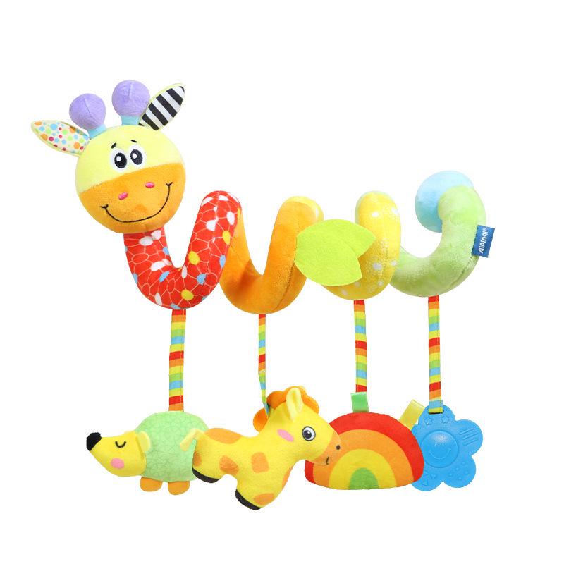 Newborn Plush Doll Educational Hanging Toy for Strollers & Cribs (0-1 Year)