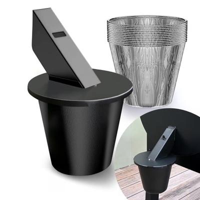 Rear Grease Bucket Grease Catcher with Tube Lid Griddle Grease Drainage System