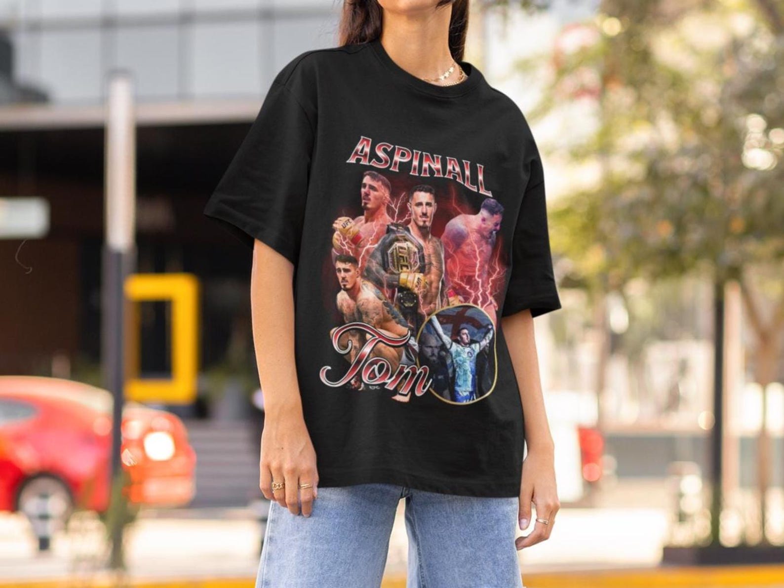 Tom Aspinall Vintage Style UFC mma T-Shirt Retro 90 s style Bootleg T-Shirt Oversized Sport Tee gift for ufc UFC T-shirt England Shirt Champ L
