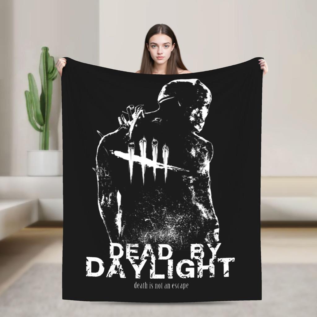 Dead by Daylight Blankets Fleece Print Horror Killers Game Lightweight Thin Throw Blanket for Home Travel Plush Thin Quilt