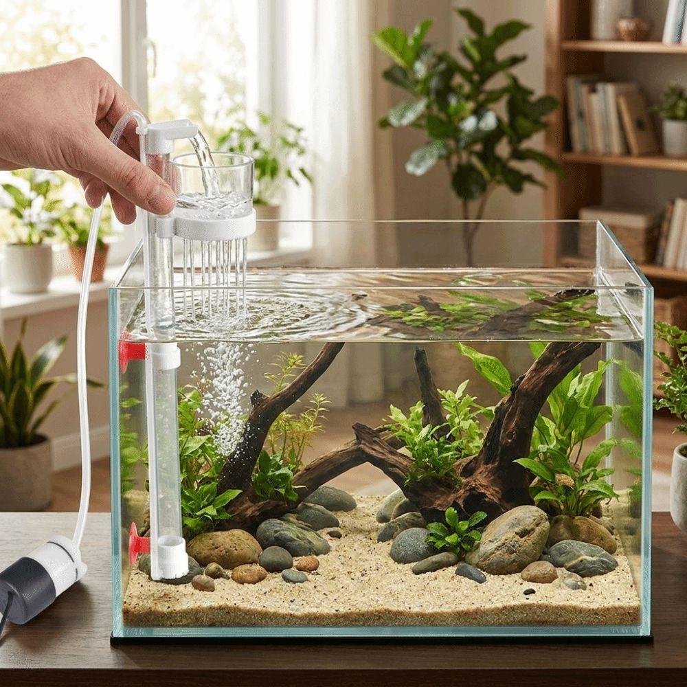 Powerful Suction Aquarium Water Changer Detachable Fish Poop Cleaner Filter Gravel Cleaning