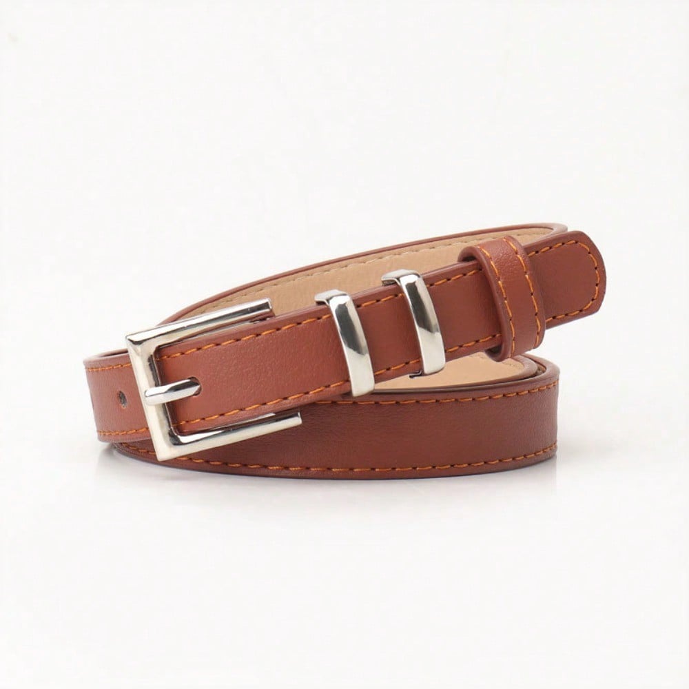 New Fashionable and Versatile Simple Pin Buckle Belt with Thin Jeans with Casual and High-end Women's Belt