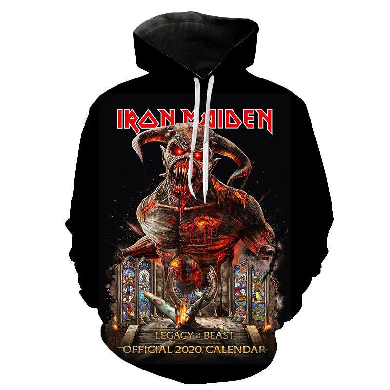 Neuer Klassischer Gothic Vintage Horror Totenkopf 3D Druck Hoodie Neue Mode Herren Sweatshirt Oberteile Hip-Hop Harajuku Herren Herbst Pullover