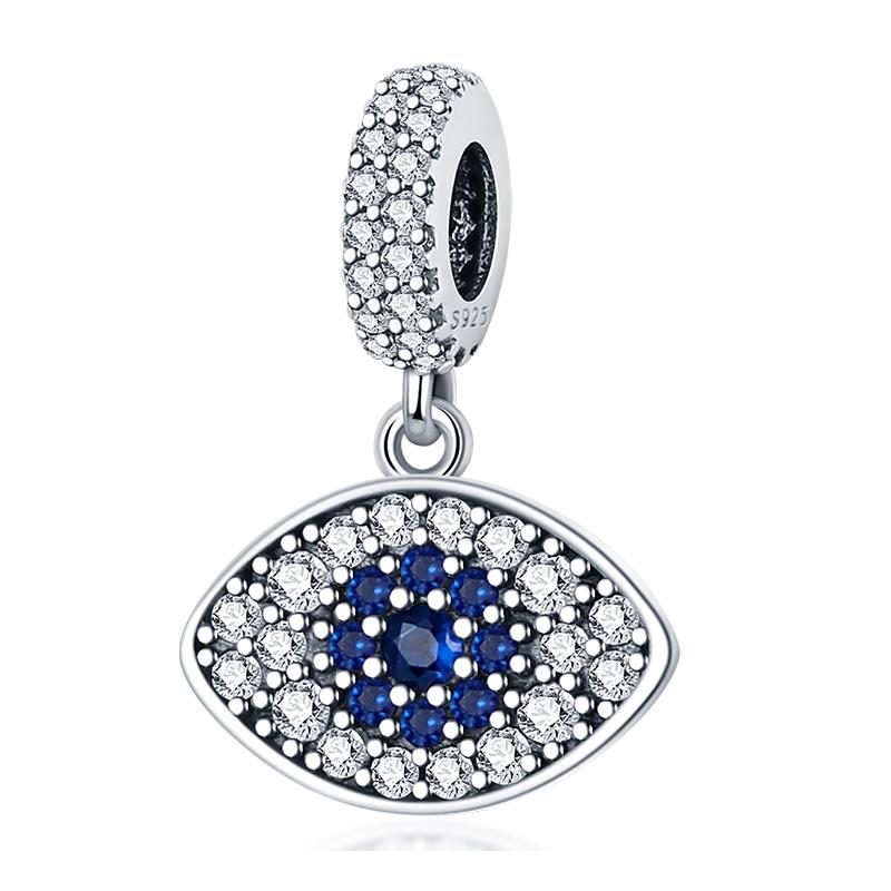 925 Silver Charms Beads Devil's Eye Fatima's Hand Cross Beads Fit Original Bracelet Women DIY Jewelry Gifts