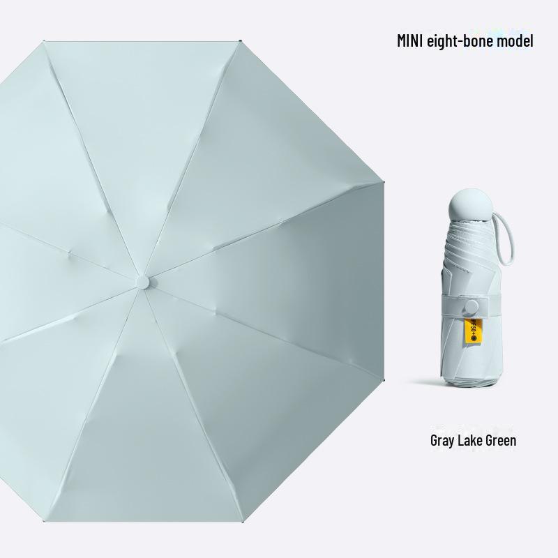 50% Folding Women's Dual-Purpose Mini Portable Pocket Capsule Umbrella - High-Grade Sun Protection