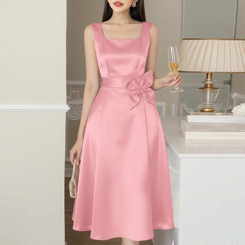 ZANZEA Damen Freizeitkleid mit eckigem Ausschnitt, Sommer, ärmellos