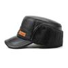 Middle-Aged and Elderly Hat Men's Winter Warm Father Grandfather Leather Hat Velvet Old Man Ear Protection Flat Cap